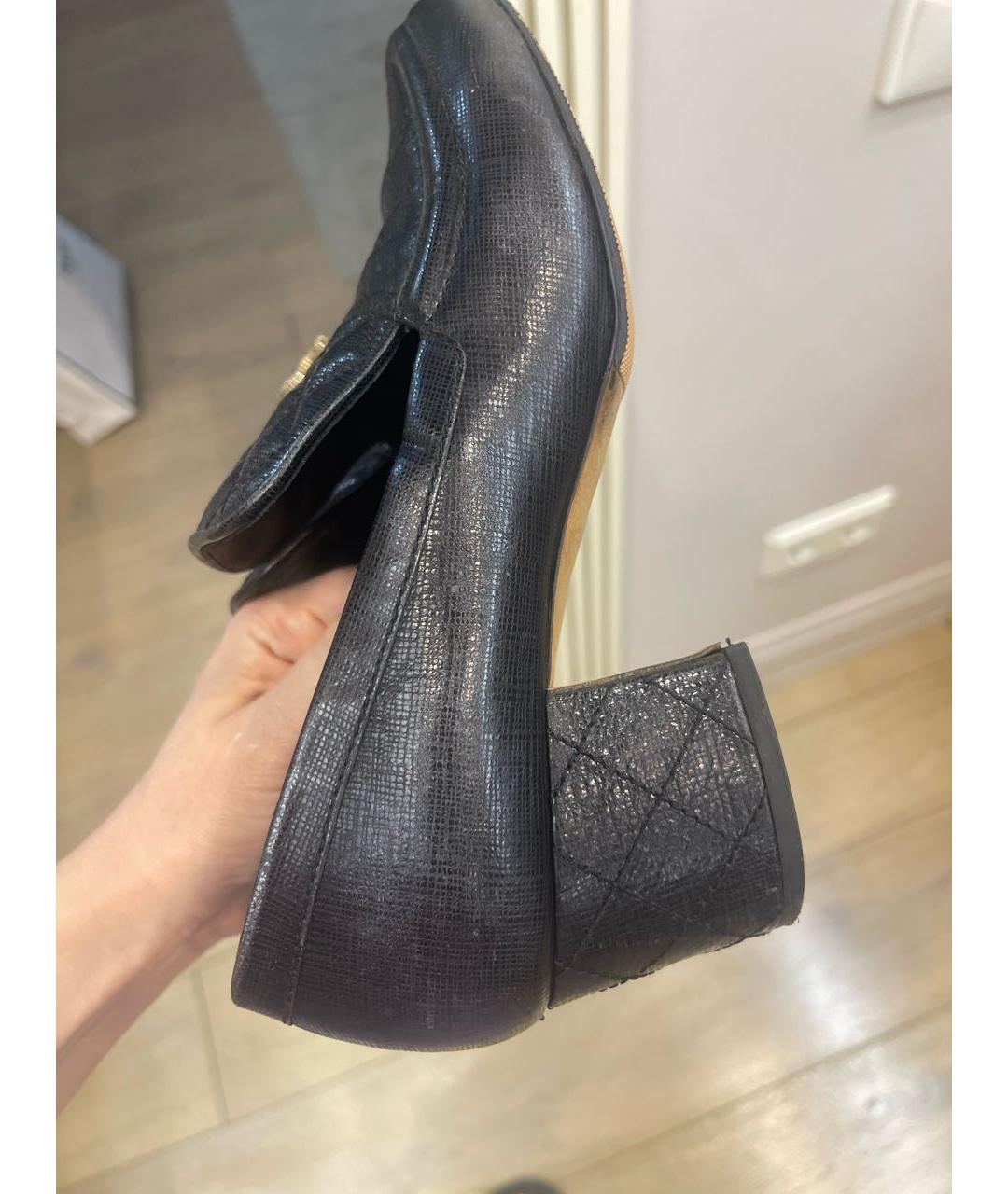 CHANEL Черные кожаные туфли, фото 8
