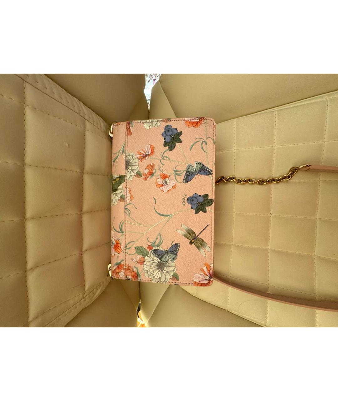 FURLA Розовая кожаная сумка через плечо, фото 3