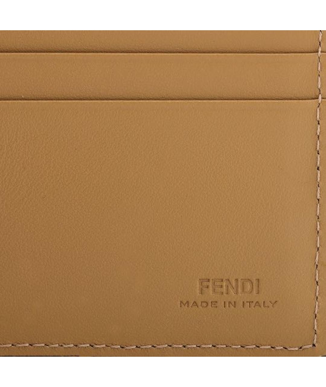 FENDI Коричневый кожаный кошелек, фото 3