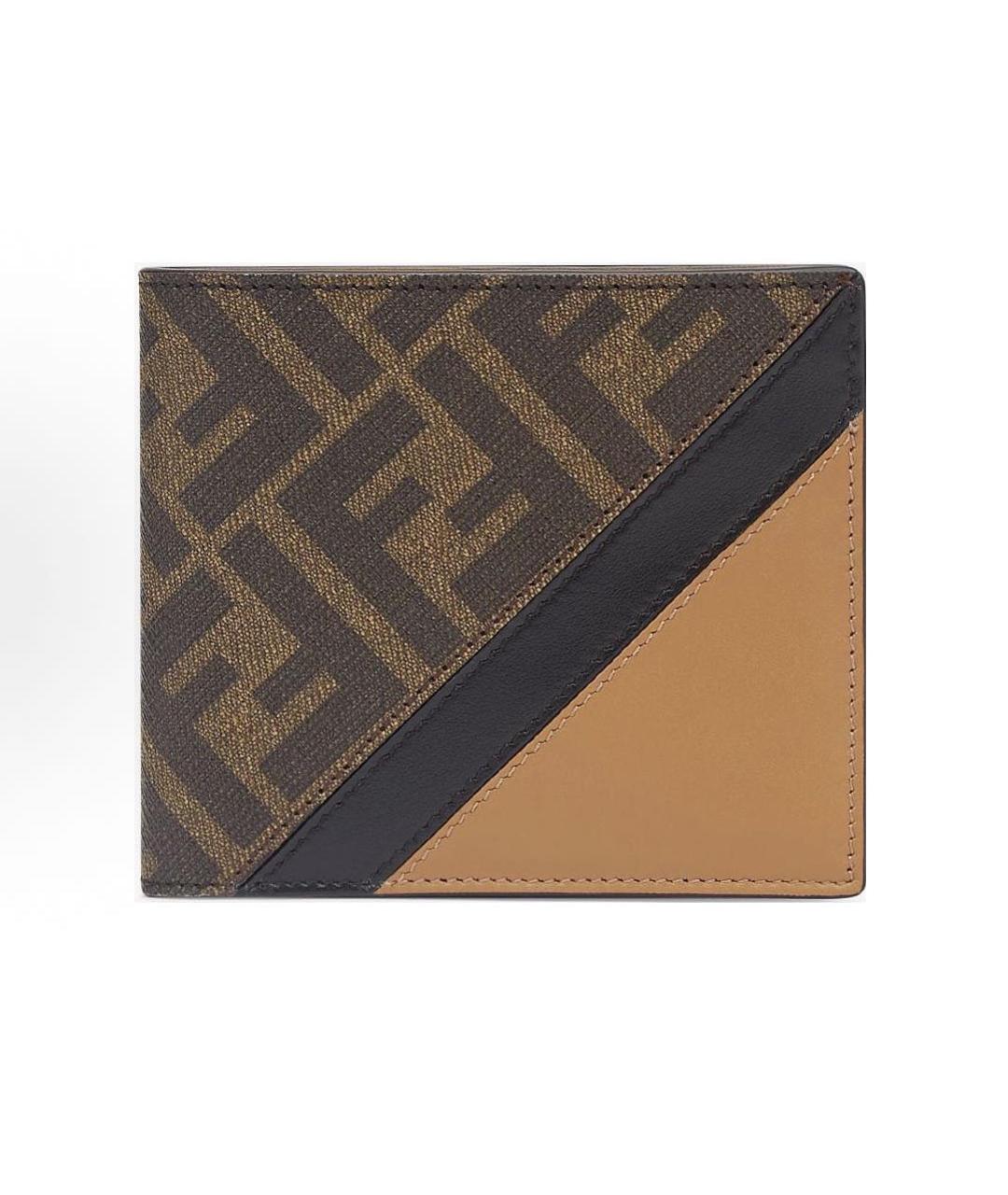 FENDI Коричневый кожаный кошелек, фото 4