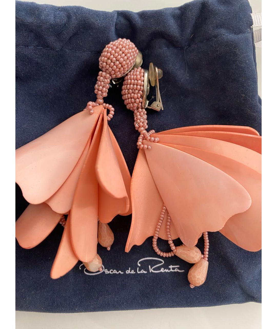 OSCAR DE LA RENTA Коралловые серьги из бисера, фото 2