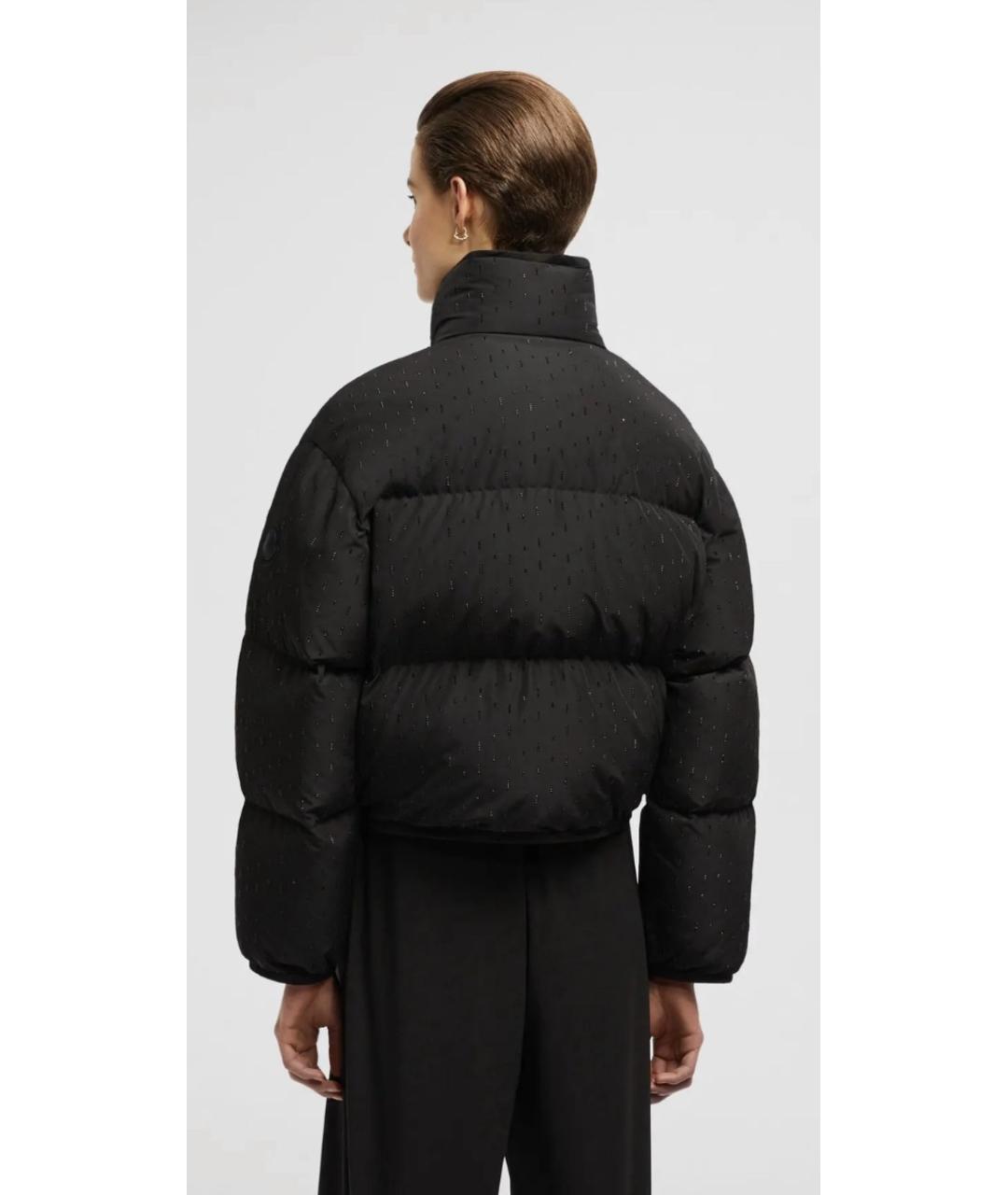 MONCLER Черный полиамидовый пуховик, фото 3