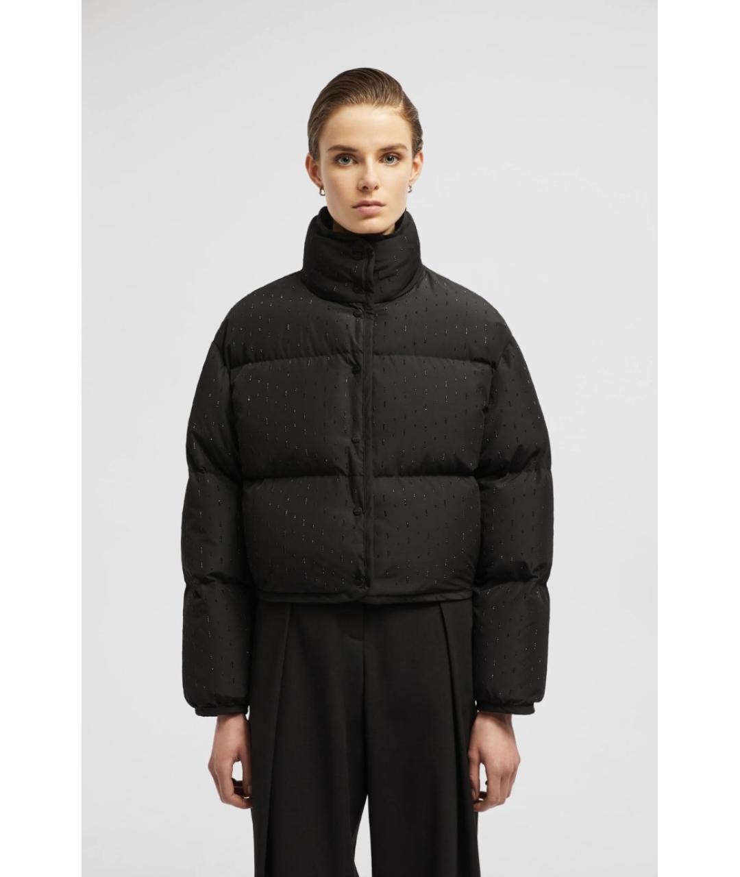MONCLER Черный полиамидовый пуховик, фото 2