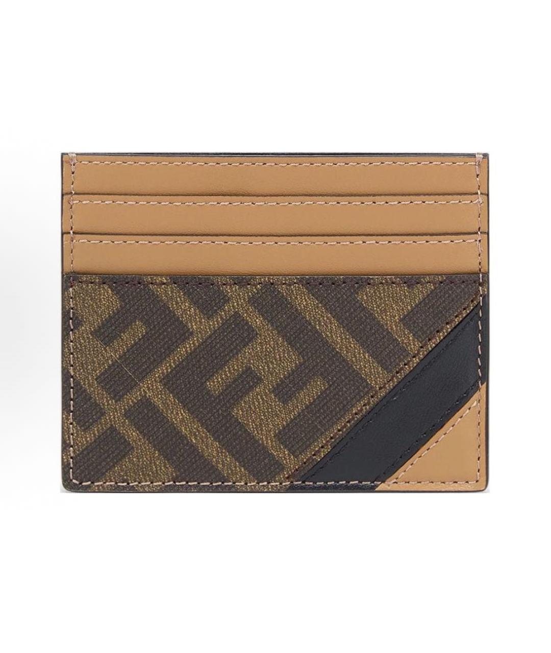 FENDI Коричневый кожаный кардхолдер, фото 3