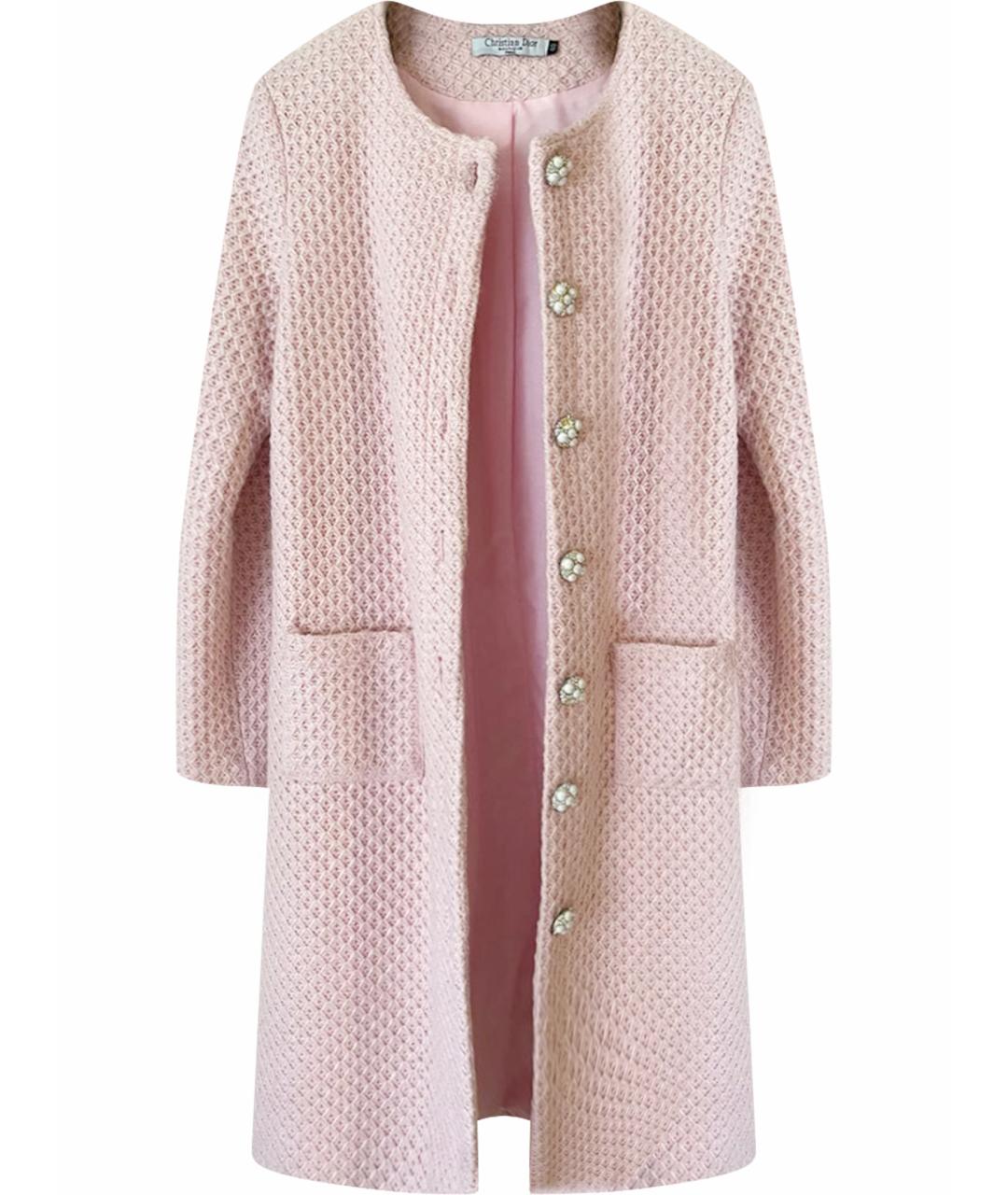 CHRISTIAN DIOR Розовое хлопковое пальто, фото 1