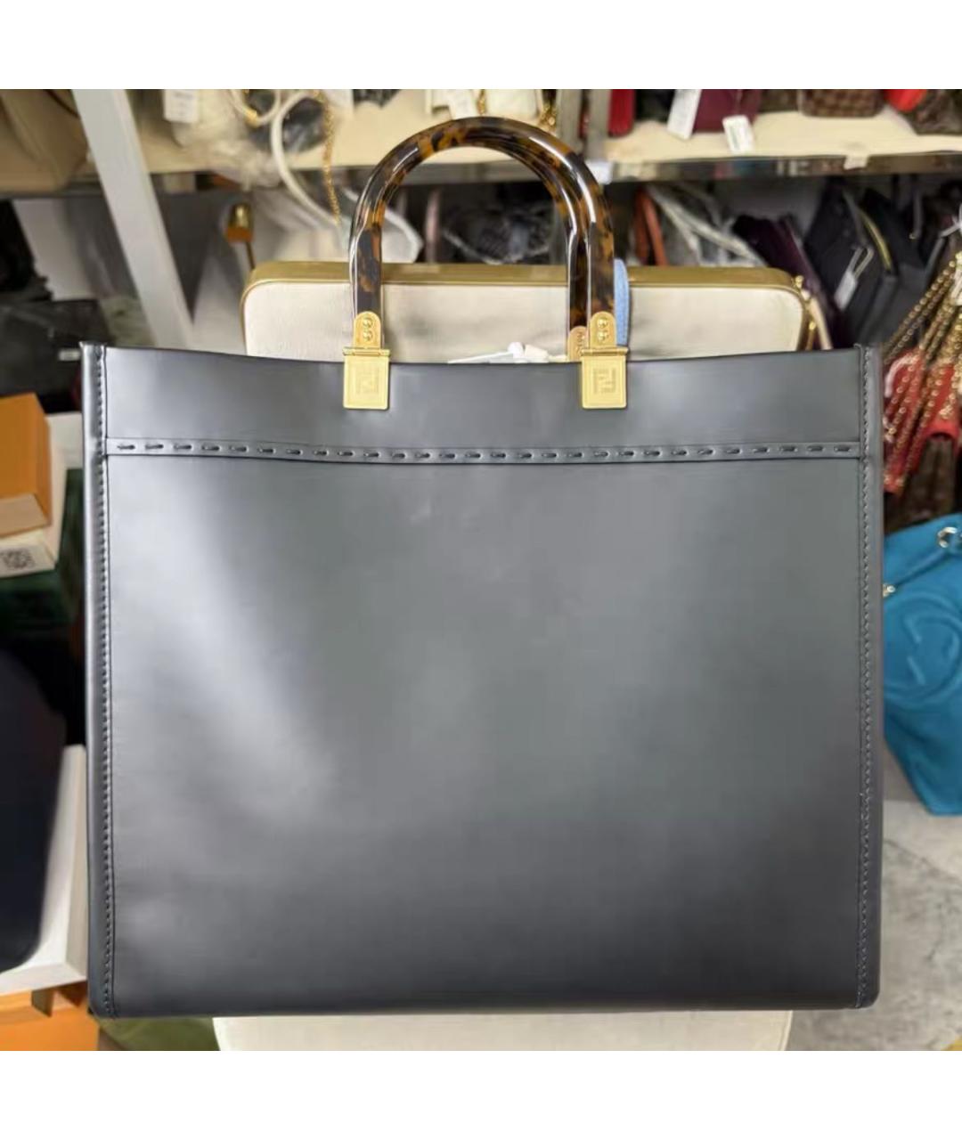 FENDI Черная сумка тоут, фото 2