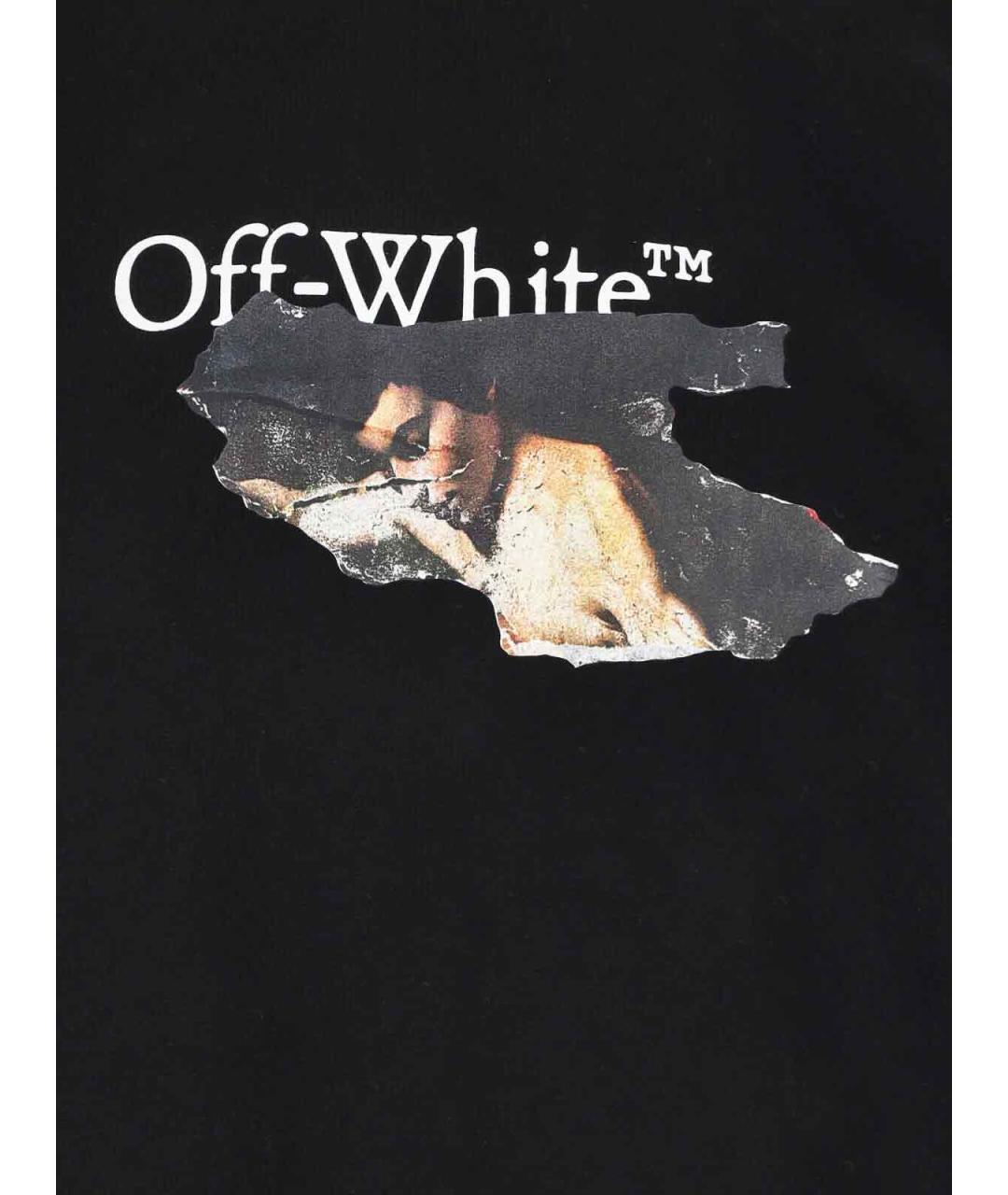 OFF-WHITE Черная хлопковая футболка, фото 3