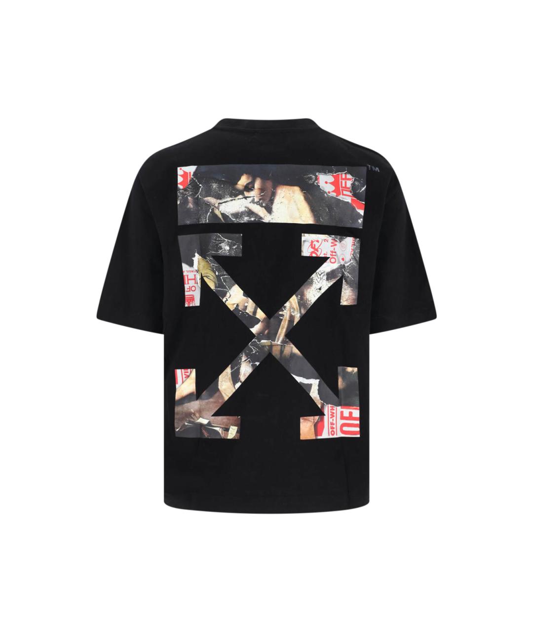 OFF-WHITE Черная хлопковая футболка, фото 2