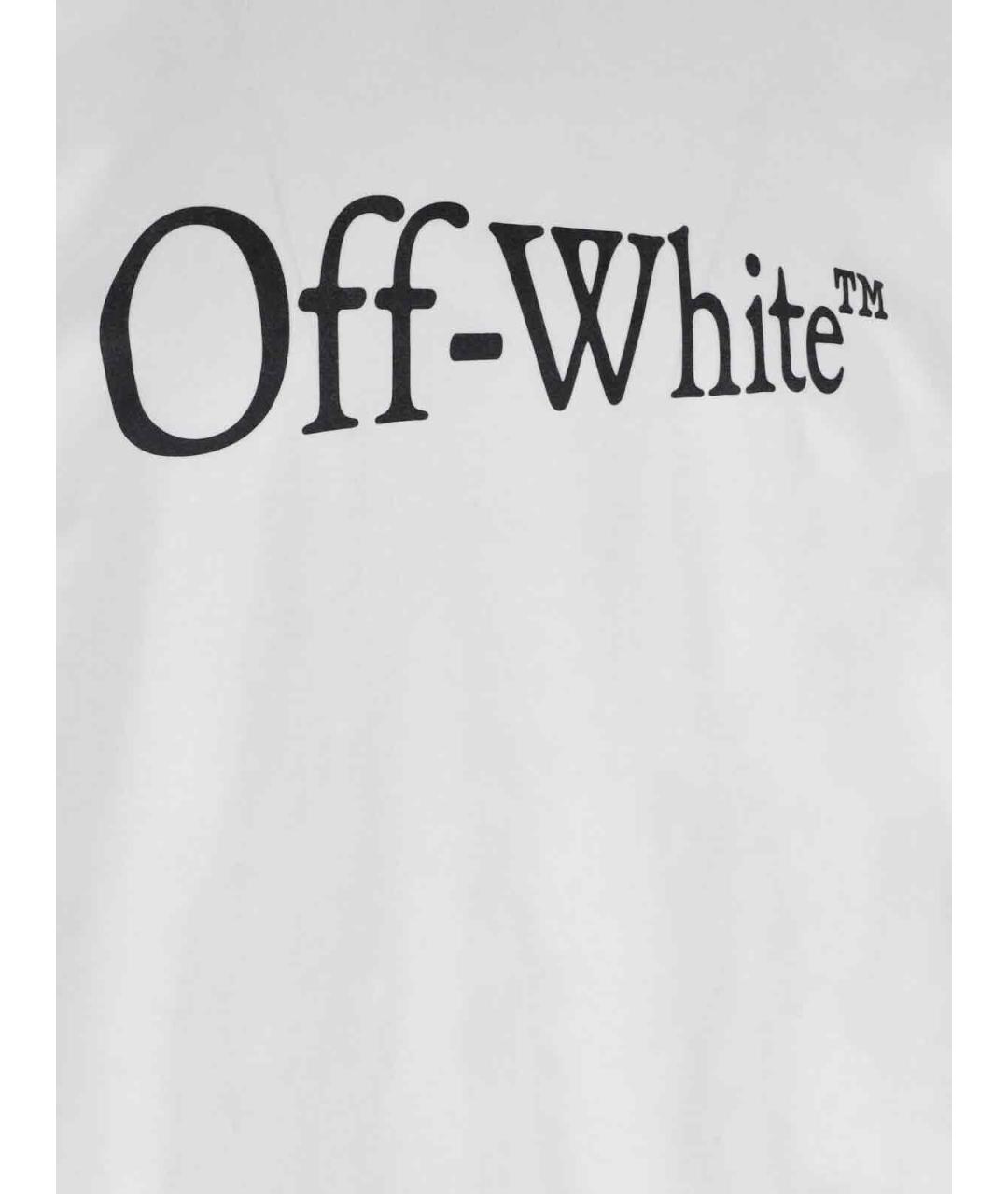 OFF-WHITE Белая хлопковая футболка, фото 3