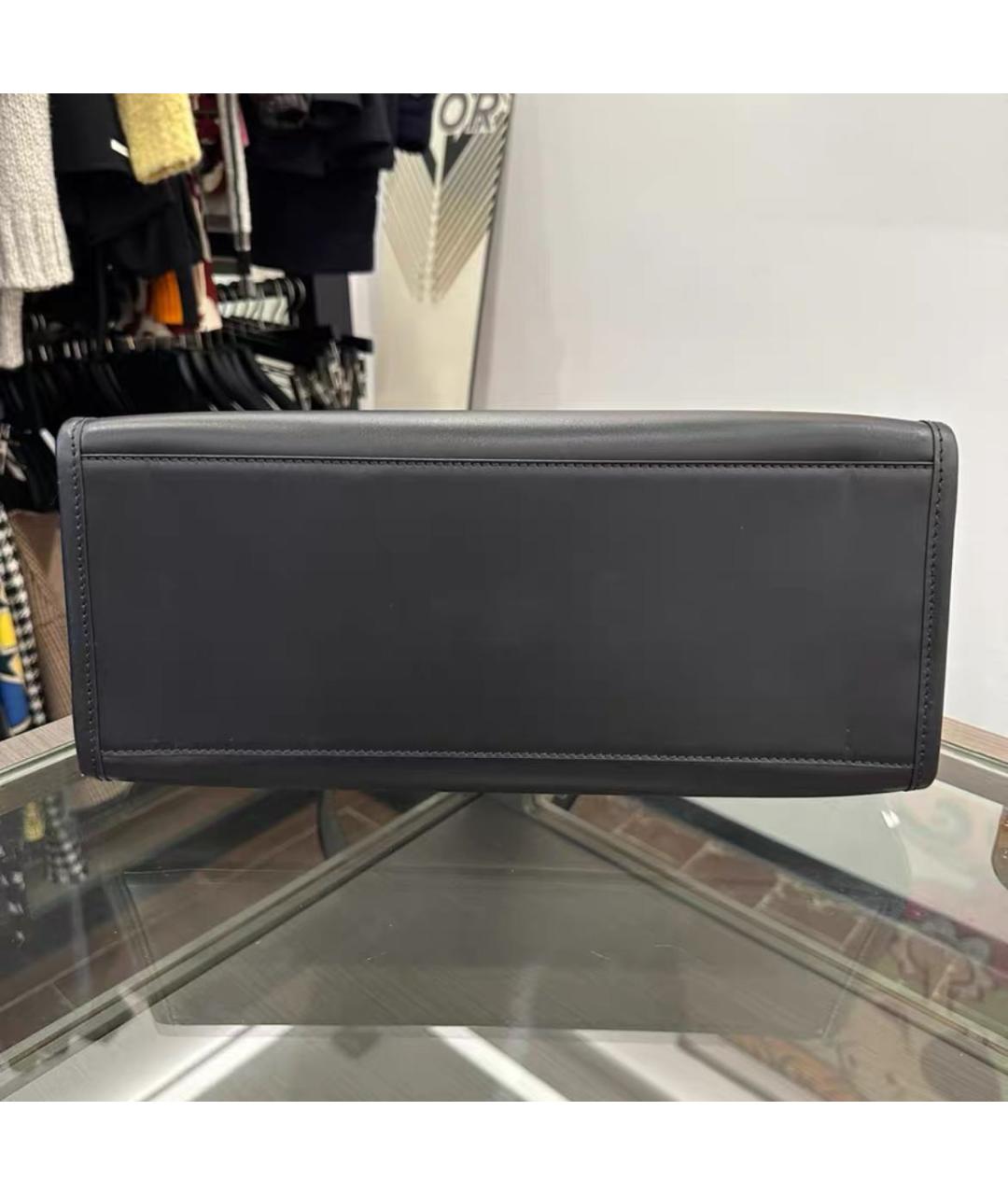 FENDI Черная кожаная сумка тоут, фото 3