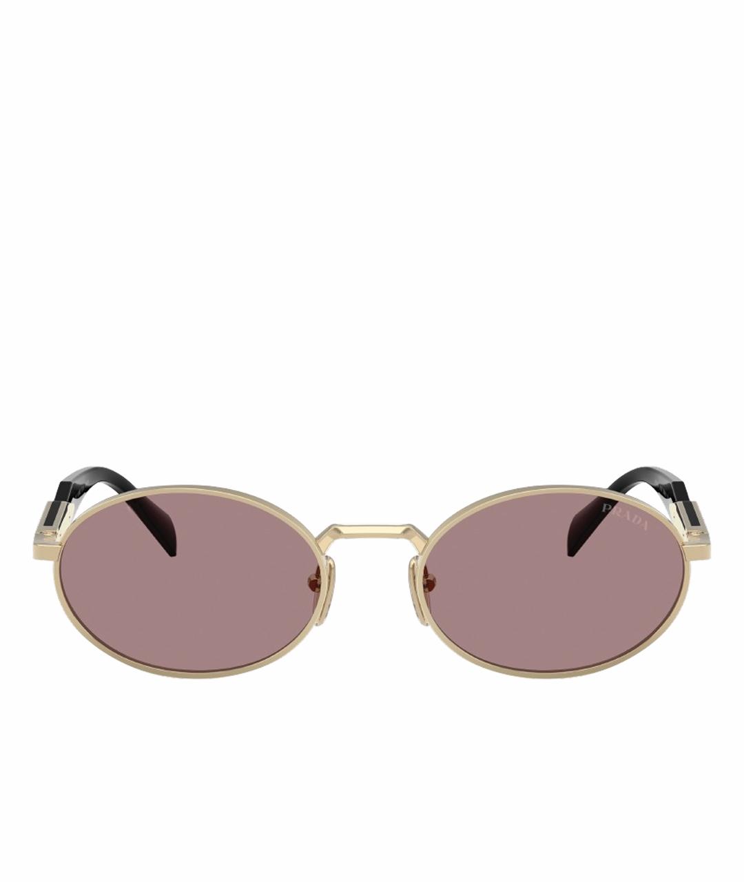 PRADA Золотые солнцезащитные очки, фото 1
