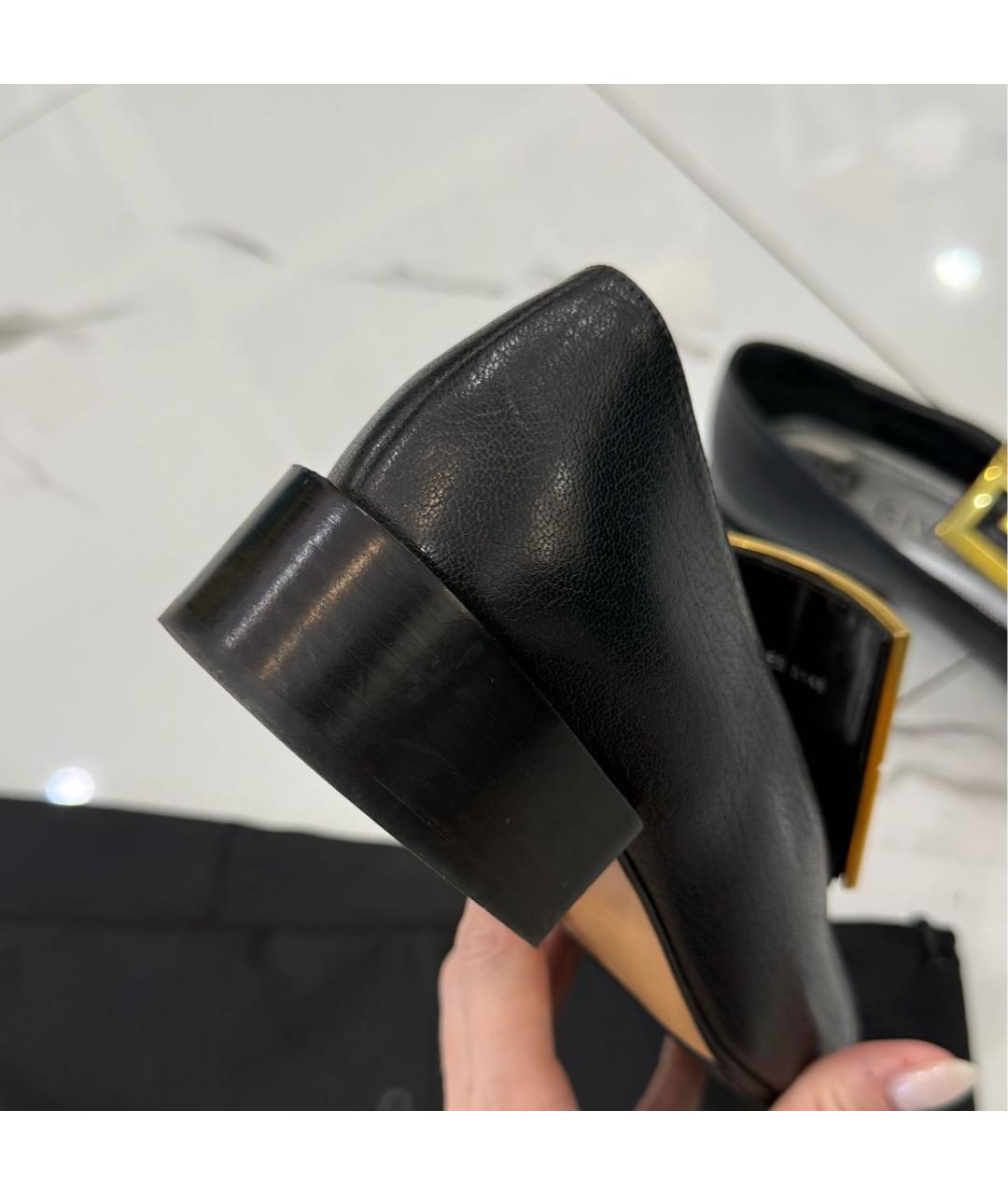 GIVENCHY Черные кожаные лоферы, фото 5