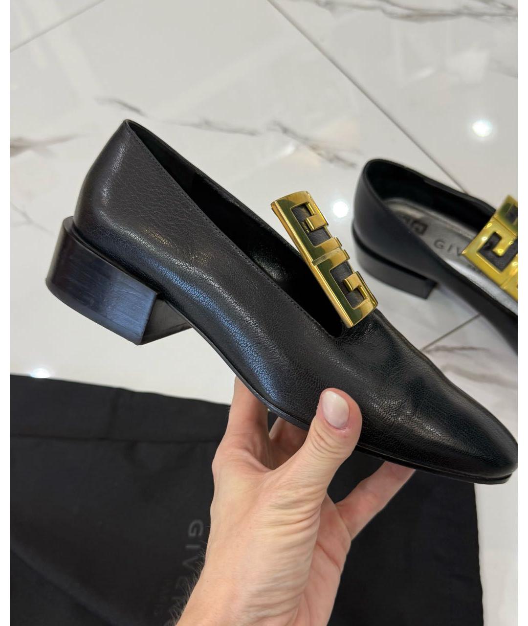GIVENCHY Черные кожаные лоферы, фото 4
