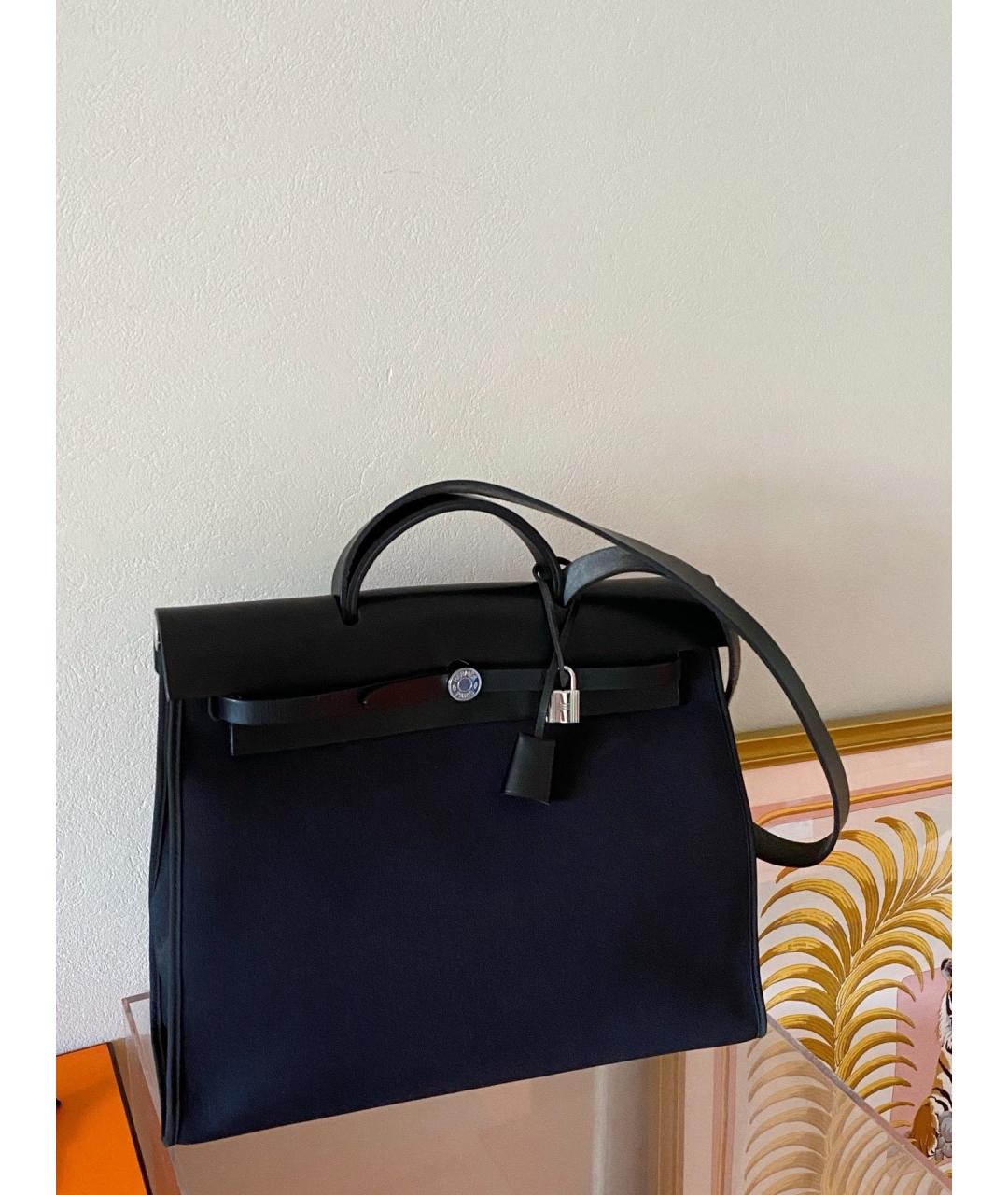 HERMES Черная тканевая сумка через плечо, фото 2