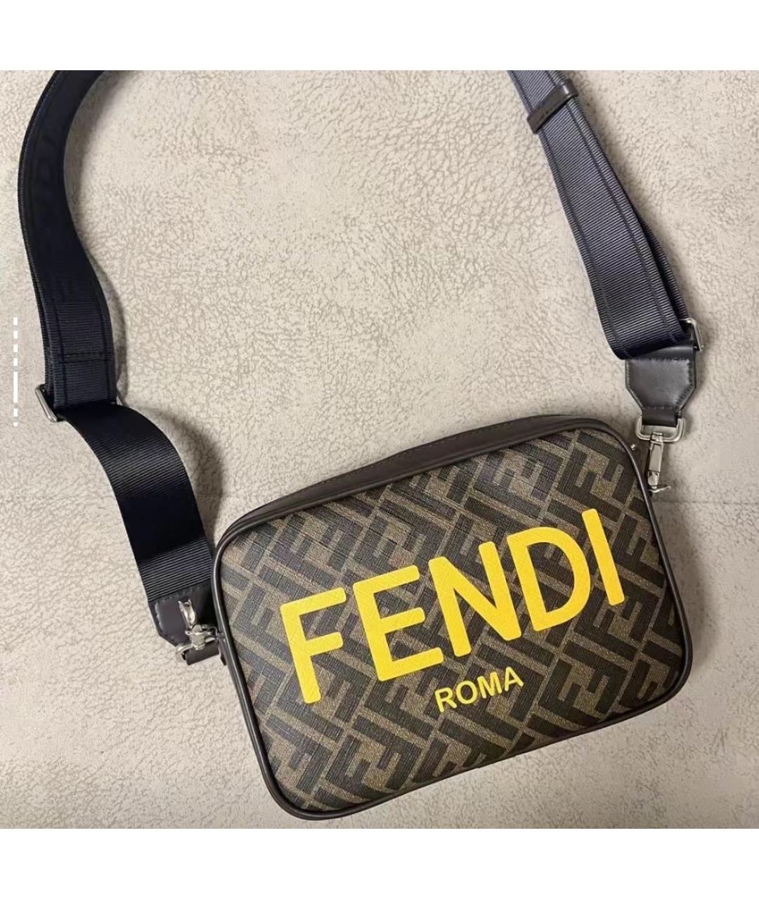 FENDI Коричневая сумка через плечо, фото 2