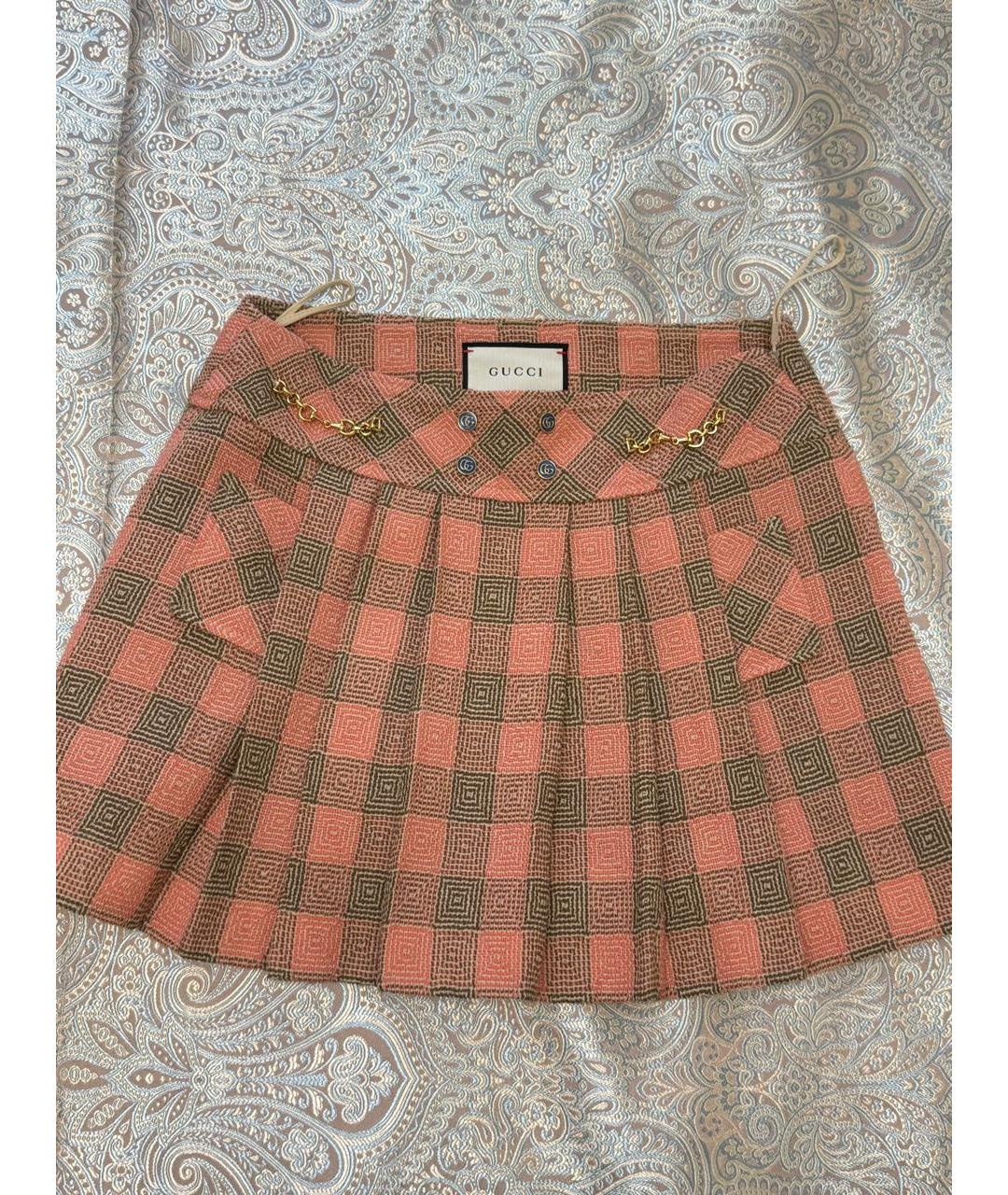 GUCCI Шерстяная юбка мини, фото 2