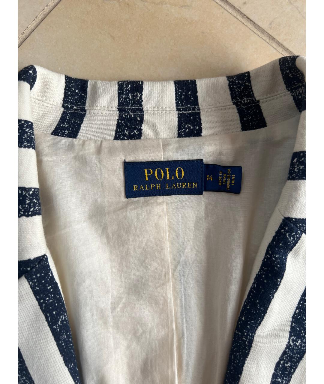 POLO RALPH LAUREN Белый хлопковый жакет/пиджак, фото 3