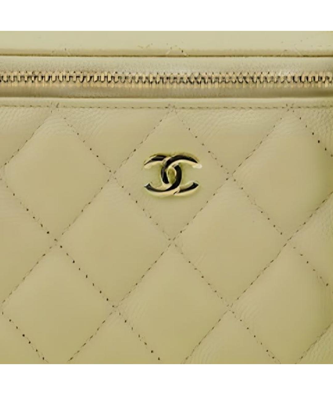 CHANEL Желтая кожаная сумка через плечо, фото 3