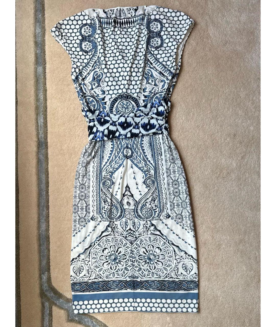 ROBERTO CAVALLI Голубое повседневное платье, фото 2