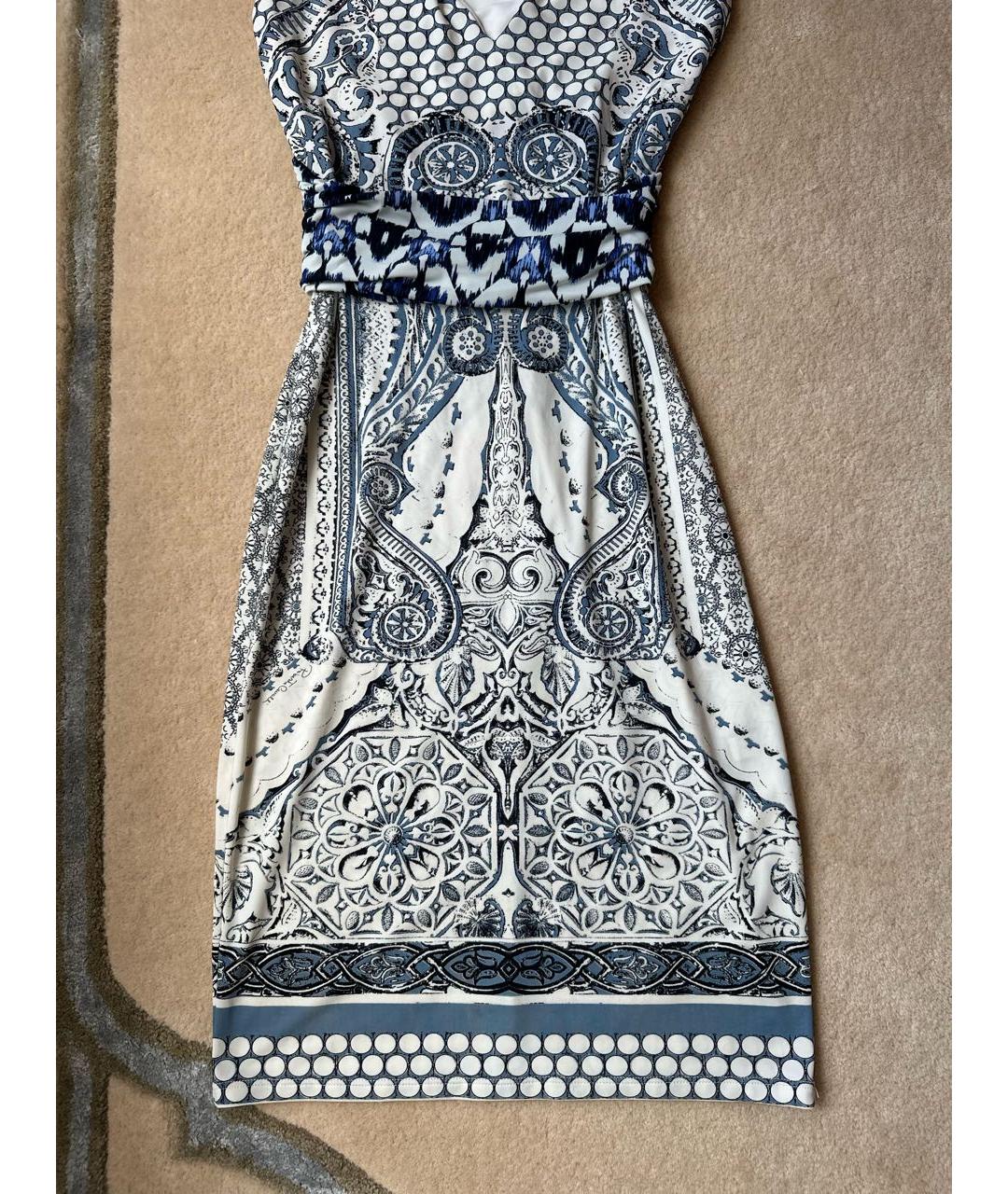 ROBERTO CAVALLI Голубое повседневное платье, фото 5