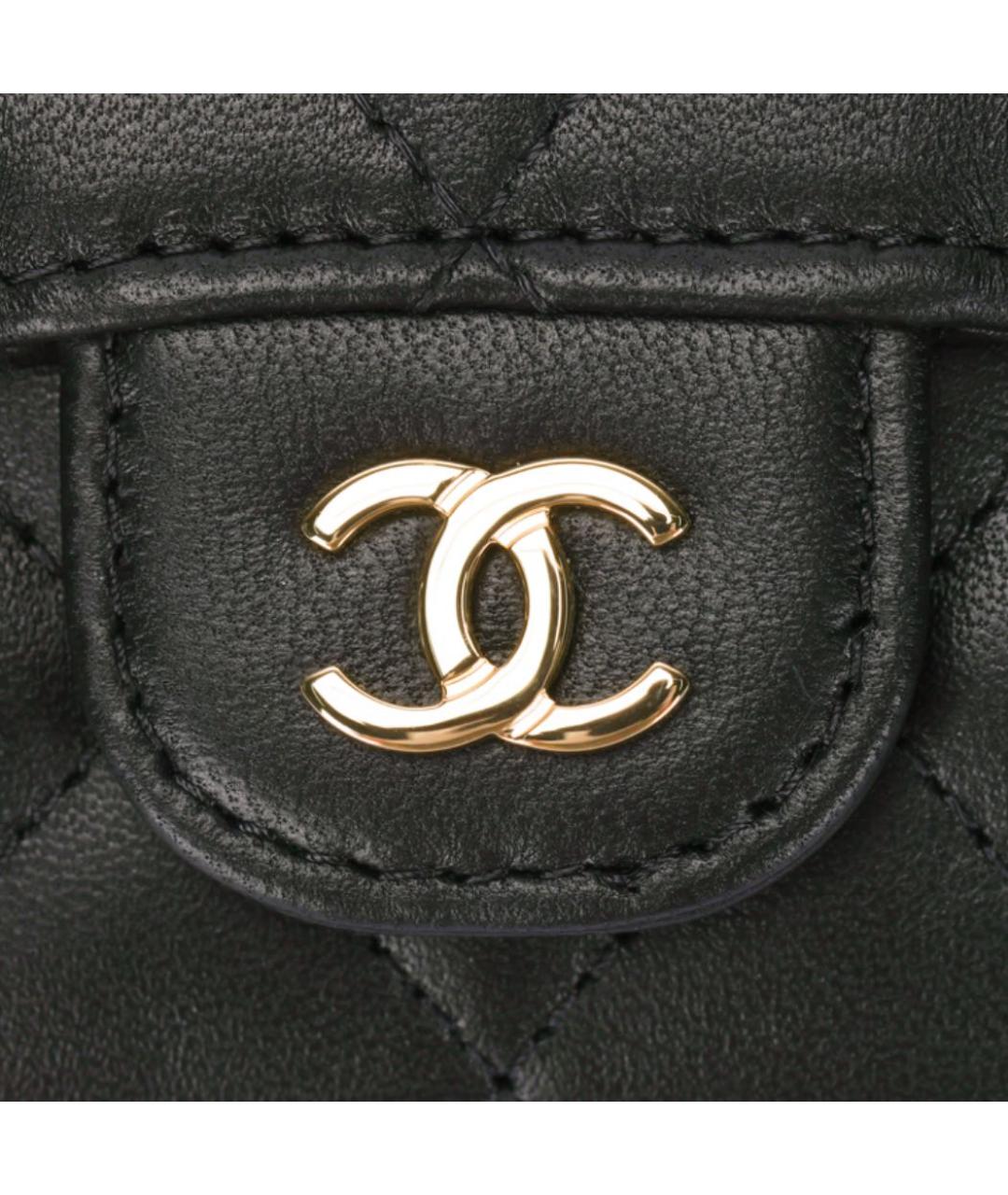 CHANEL Черный кожаный кошелек, фото 2