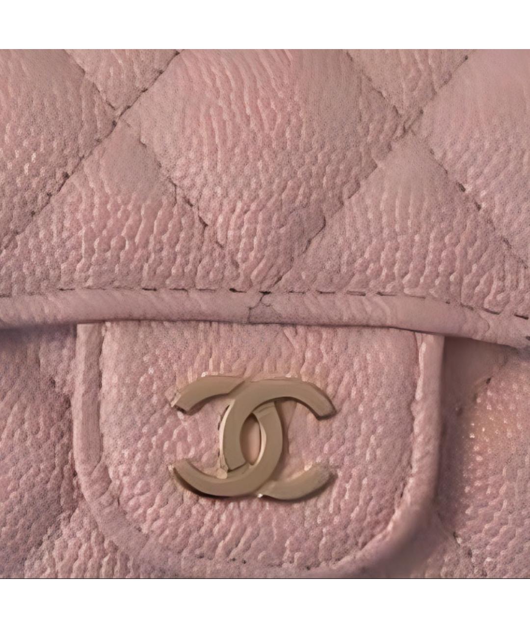 CHANEL Розовый кожаный кошелек, фото 2