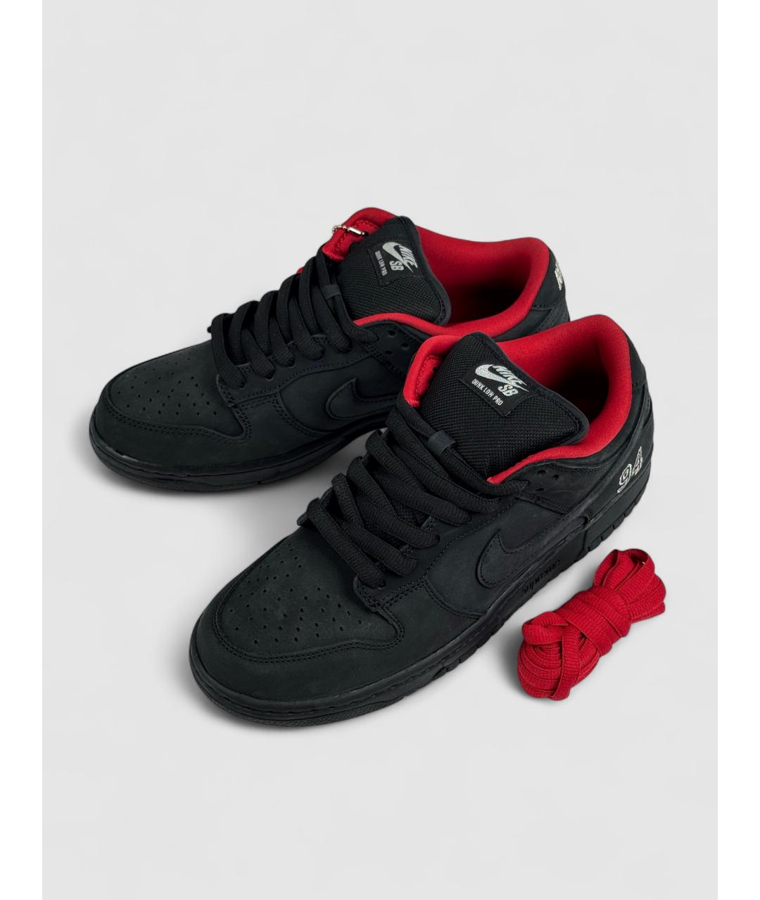 NIKE Черные замшевые низкие кроссовки / кеды, фото 4