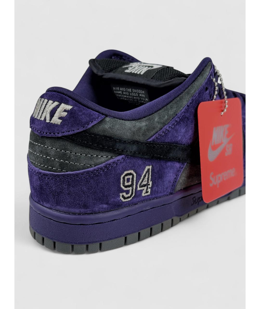 NIKE Фиолетовые замшевые низкие кроссовки / кеды, фото 6