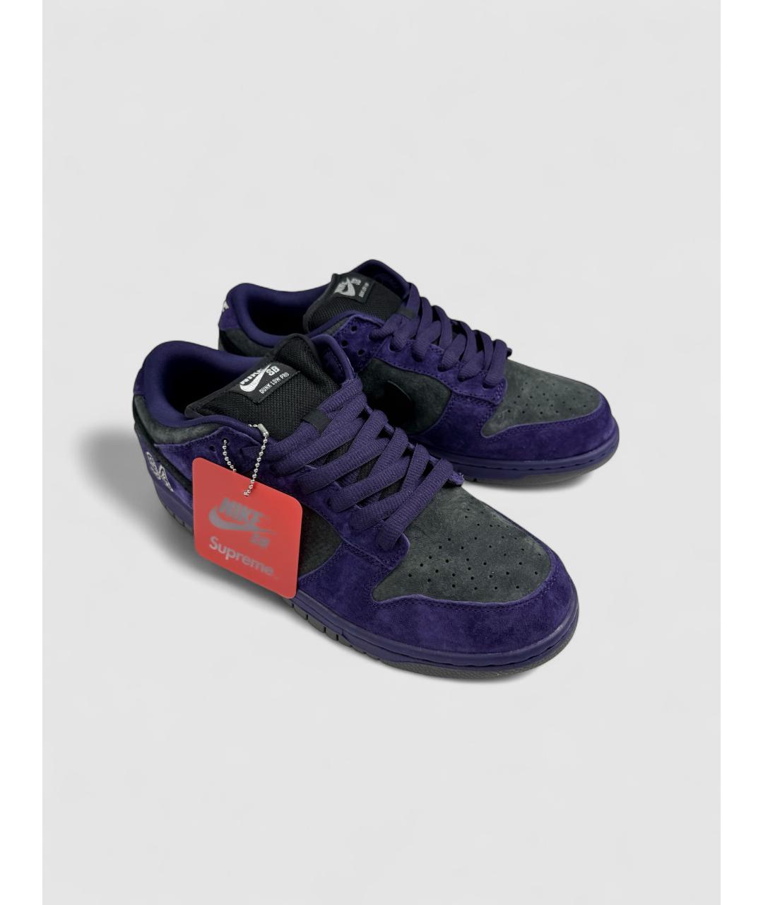 NIKE Фиолетовые замшевые низкие кроссовки / кеды, фото 4