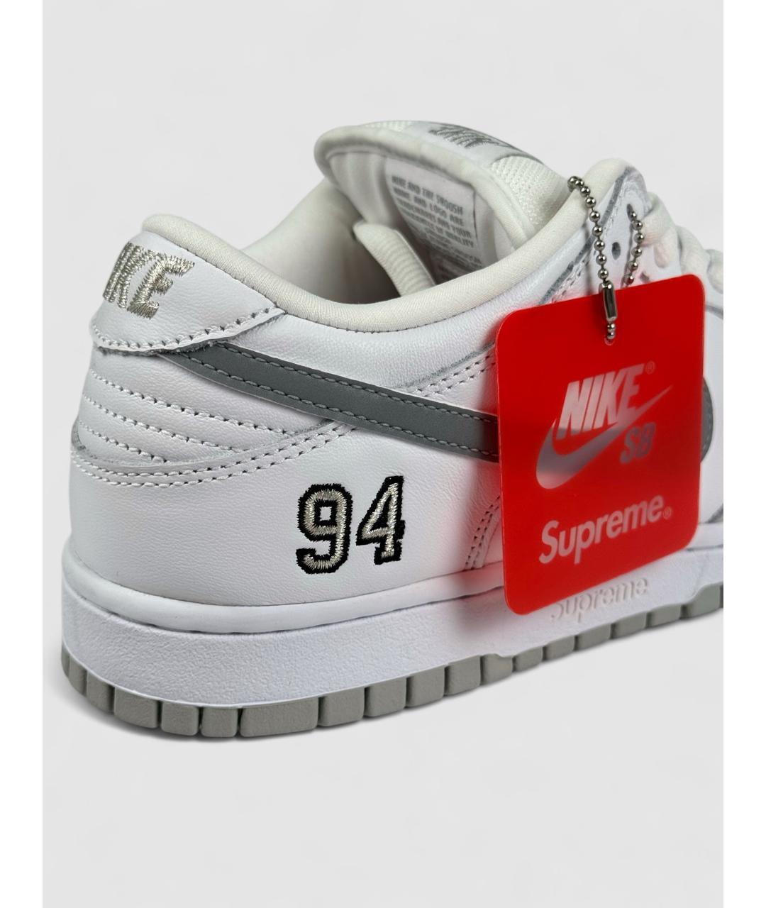 NIKE Белые кожаные низкие кроссовки / кеды, фото 6