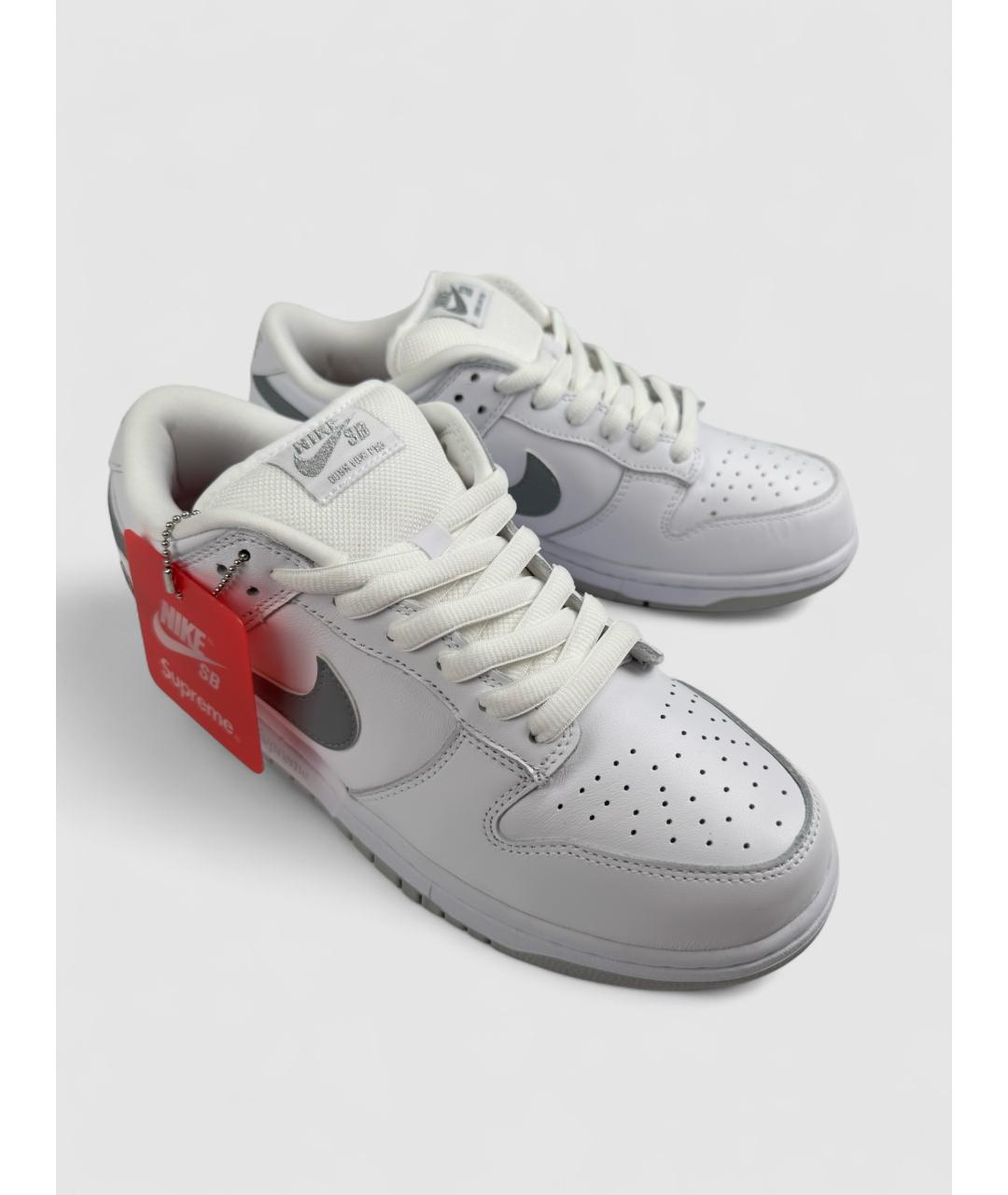 NIKE Белые кожаные низкие кроссовки / кеды, фото 4