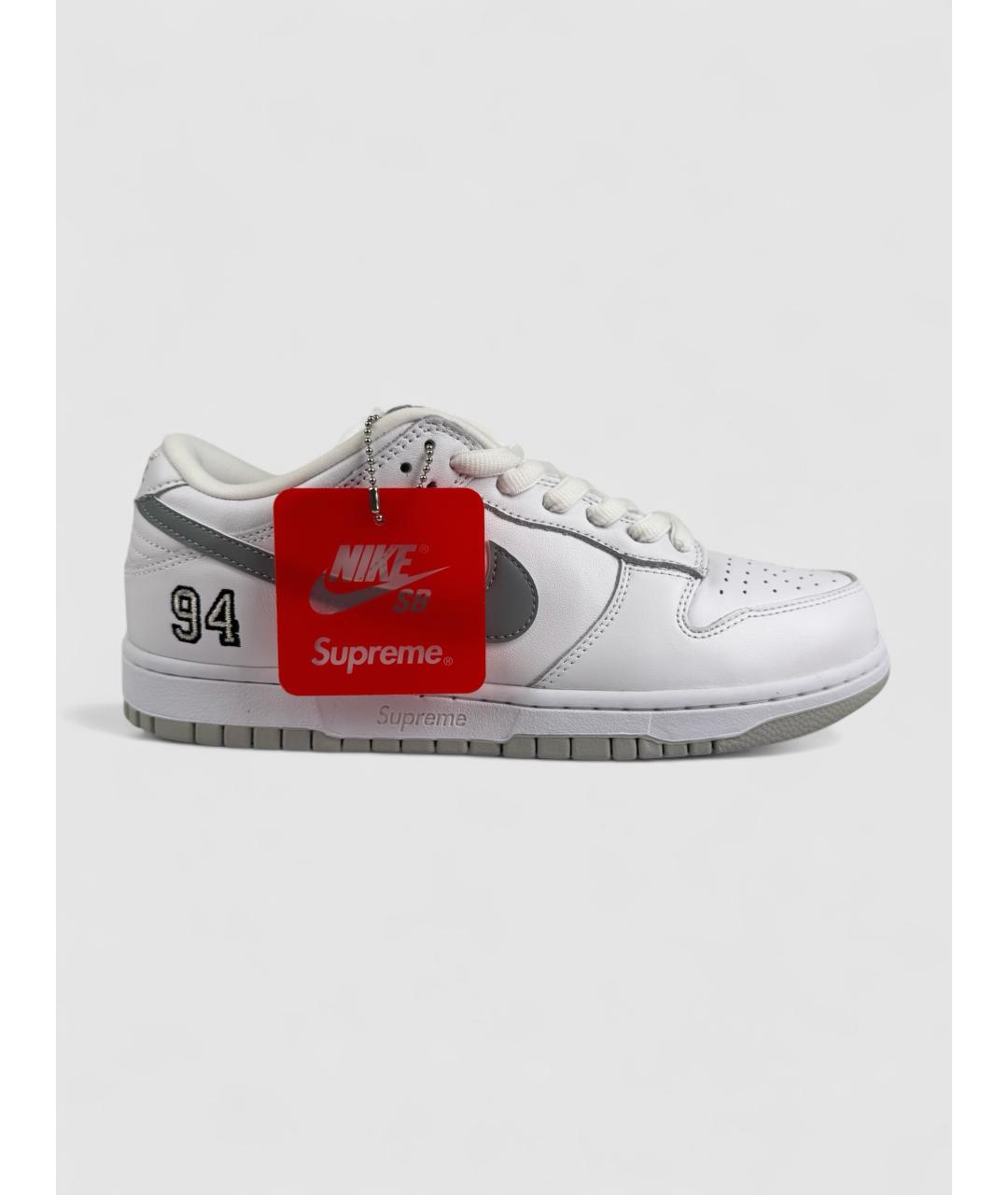NIKE Белые кожаные низкие кроссовки / кеды, фото 2