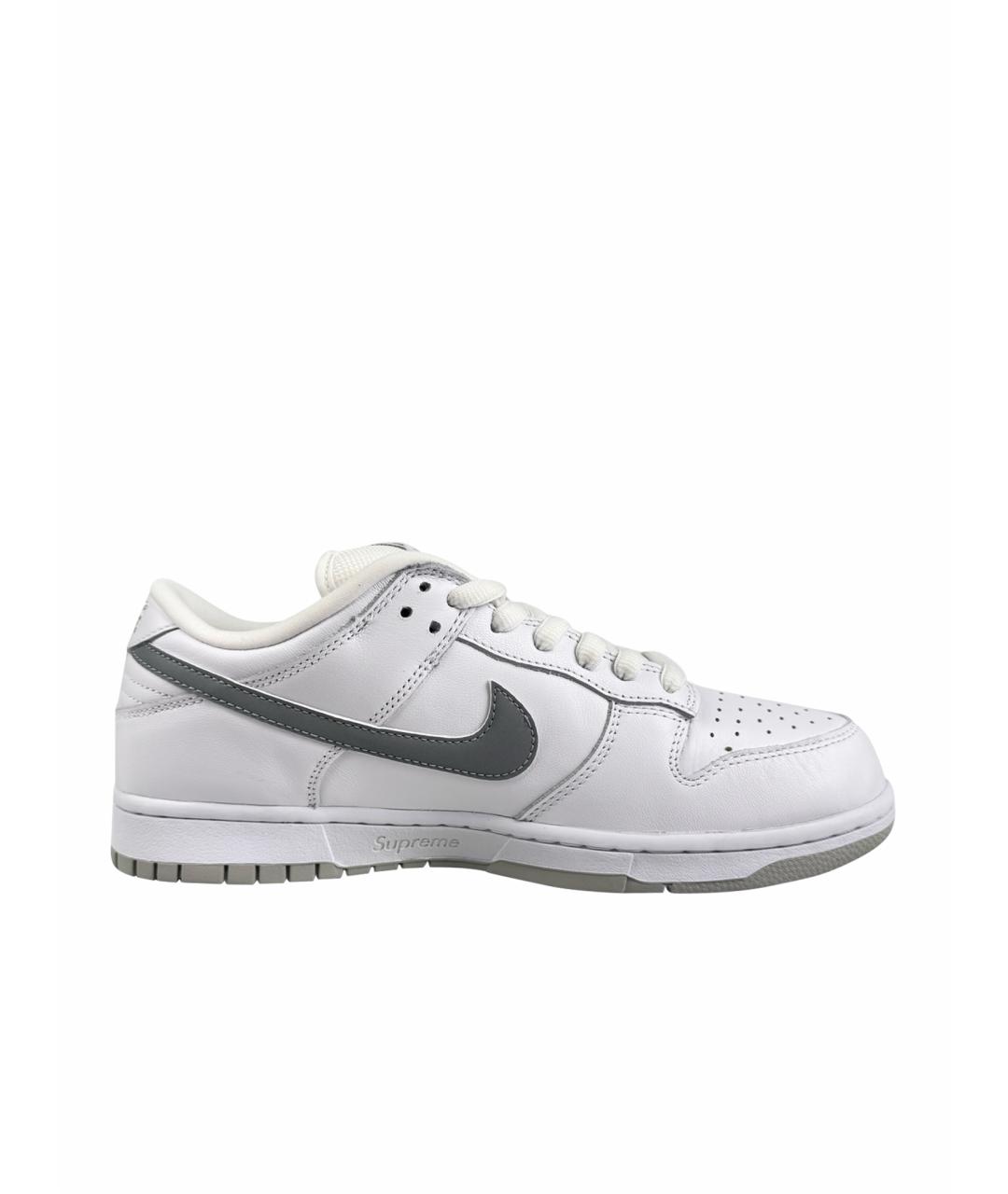 NIKE Белые кожаные низкие кроссовки / кеды, фото 1