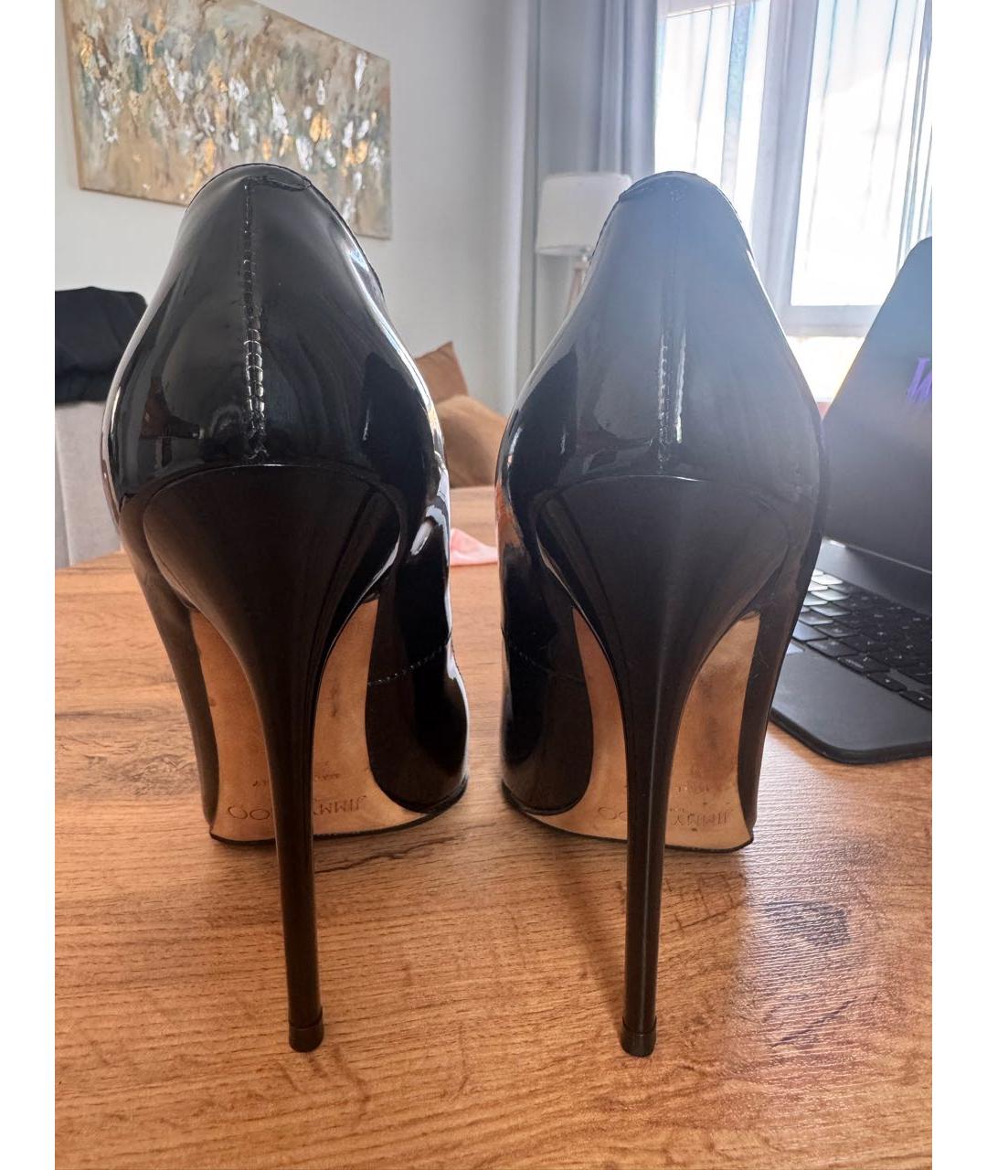JIMMY CHOO Черные туфли из лакированной кожи, фото 4