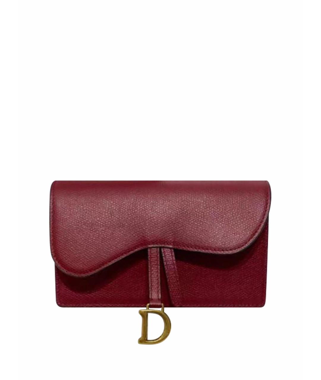 CHRISTIAN DIOR Красная кожаная поясная сумка, фото 1