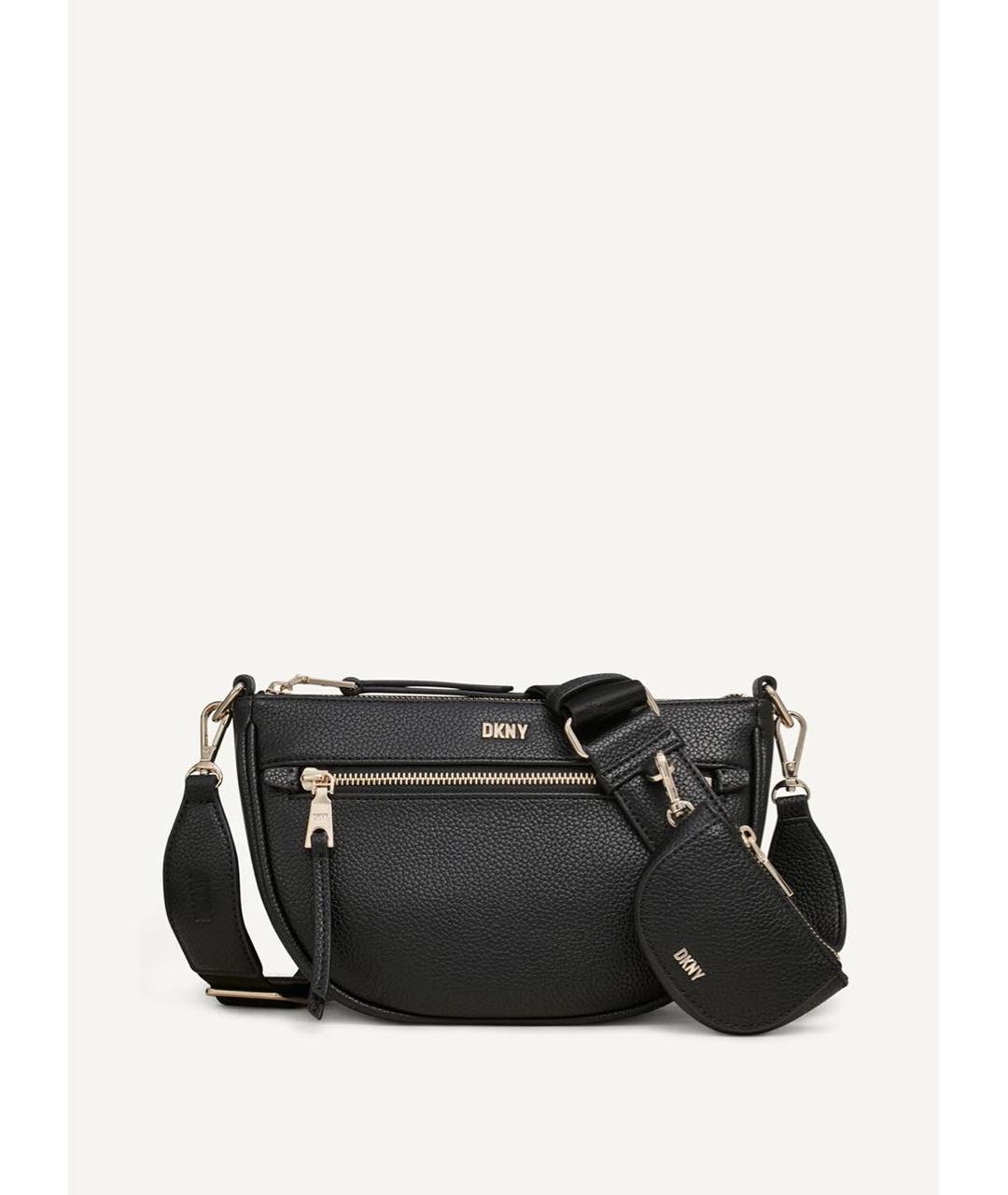 DKNY Черная сумка через плечо из искусственной кожи, фото 9