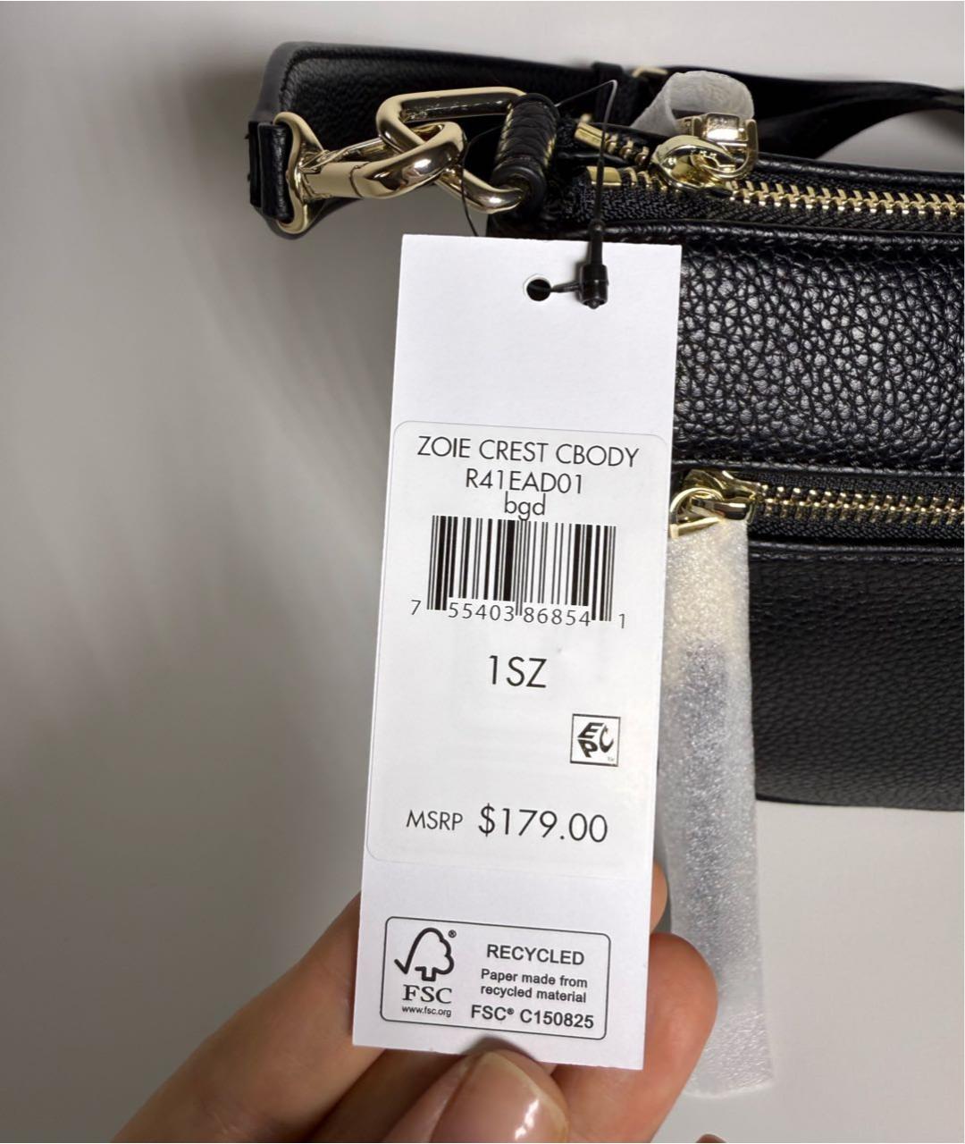 DKNY Черная сумка через плечо из искусственной кожи, фото 6