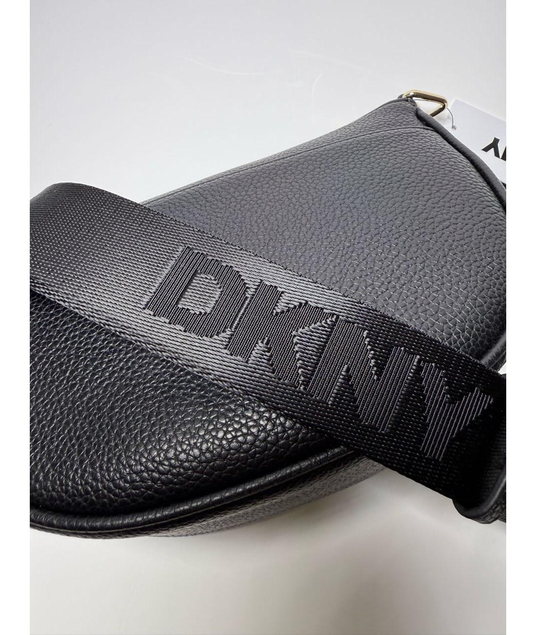 DKNY Черная сумка через плечо из искусственной кожи, фото 7