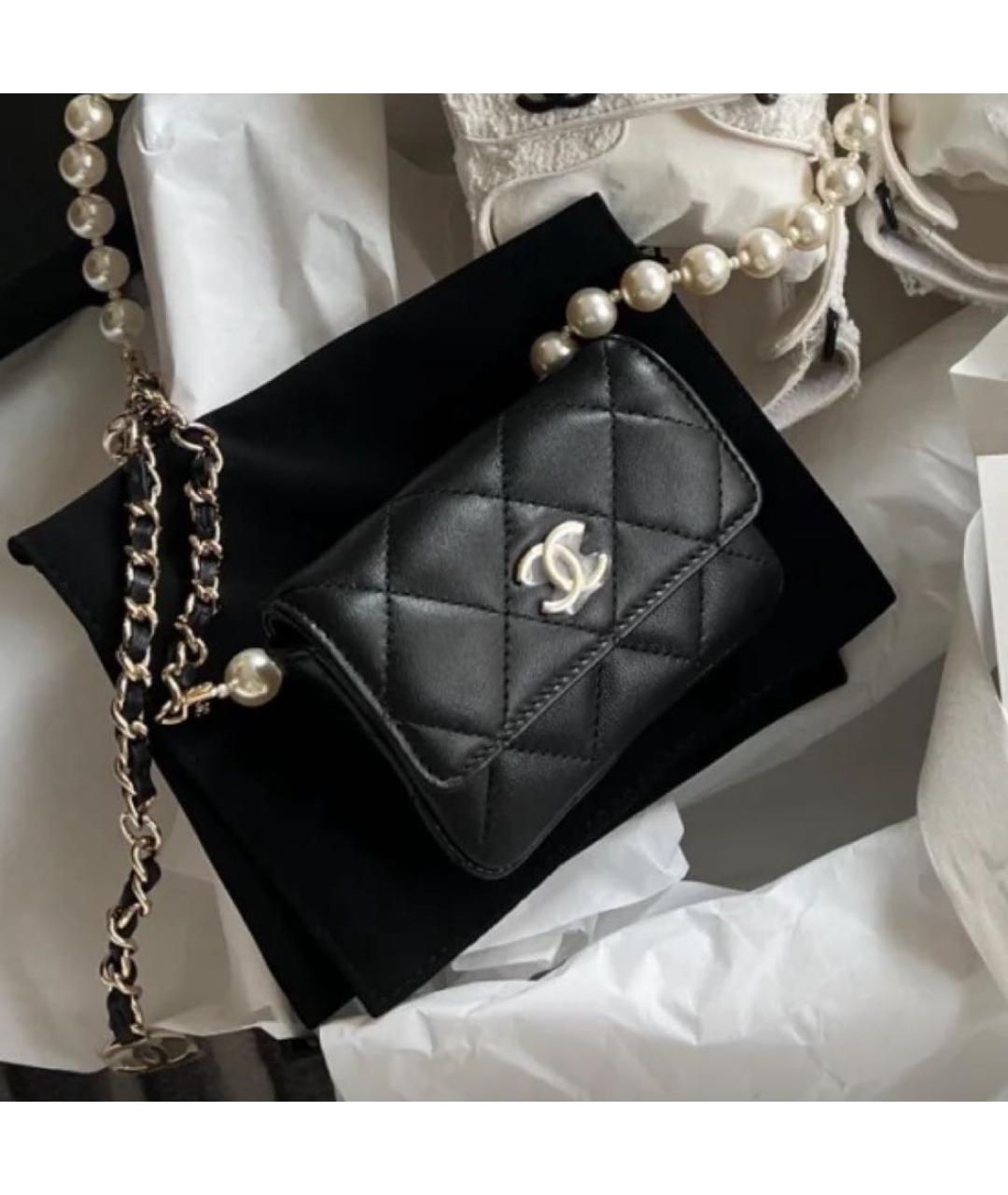 CHANEL Черная кожаная поясная сумка, фото 2