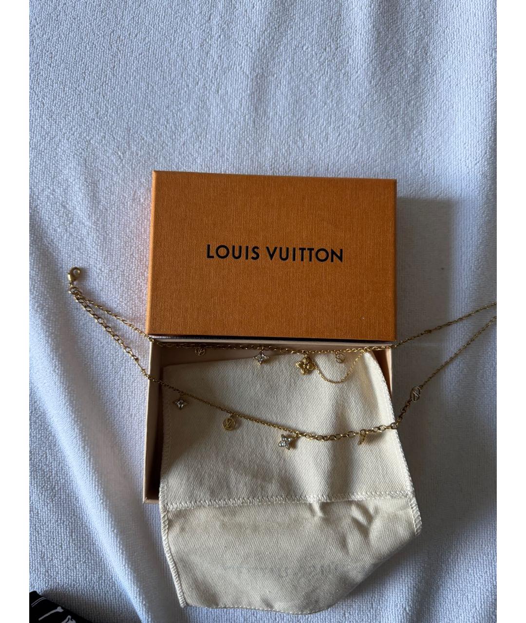 LOUIS VUITTON Золотое металлическое колье, фото 8
