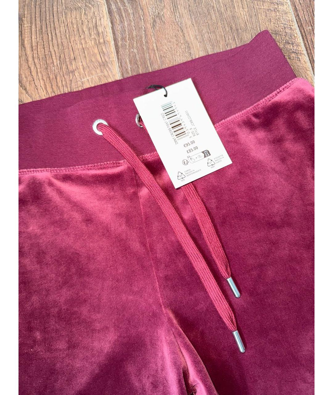 JUICY COUTURE Бордовый велюровый костюм с брюками, фото 6