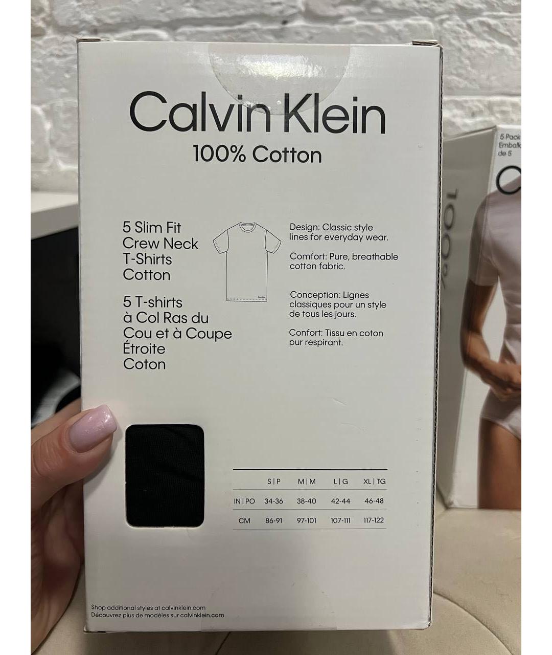 CALVIN KLEIN Черная хлопковая футболка, фото 3