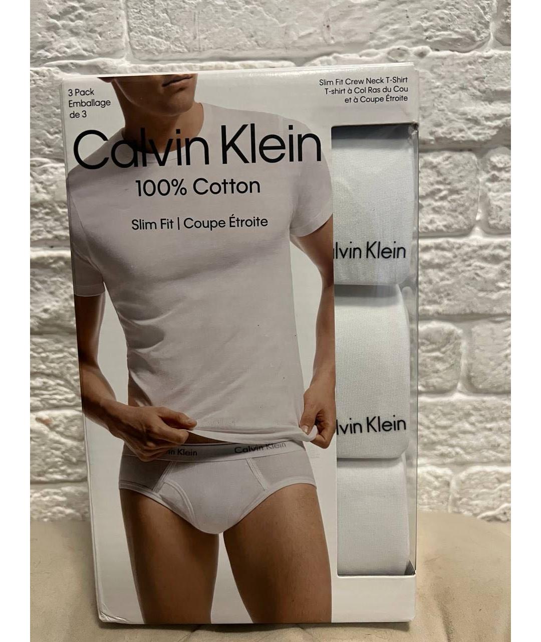 CALVIN KLEIN Белая хлопковая футболка, фото 2