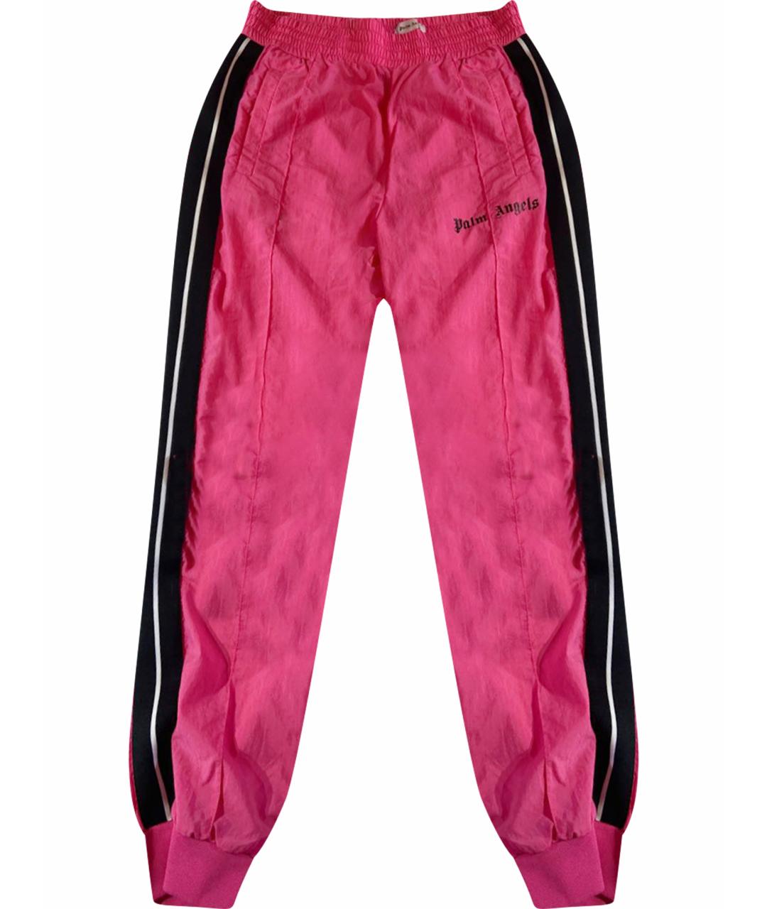 PALM ANGELS Розовые полиэстеровые спортивные брюки и шорты, фото 1