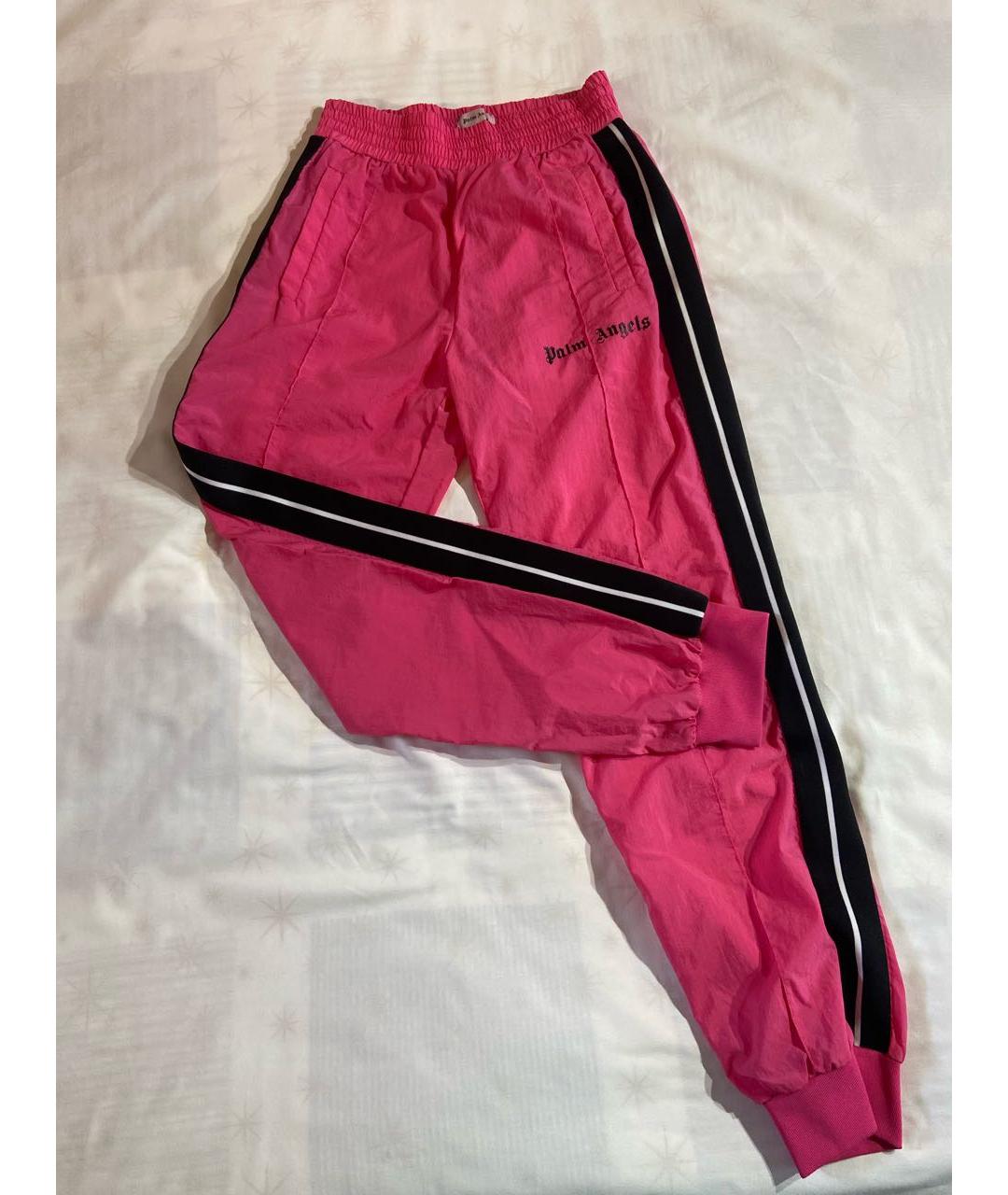 PALM ANGELS Розовые полиэстеровые спортивные брюки и шорты, фото 5