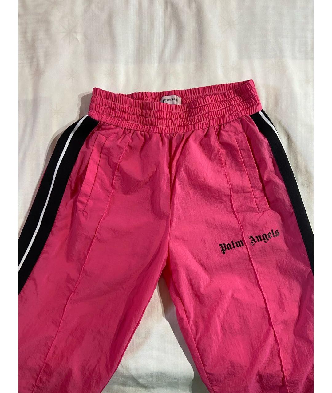 PALM ANGELS Розовые полиэстеровые спортивные брюки и шорты, фото 3