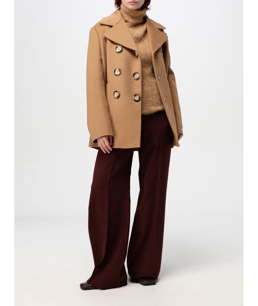 SPORTMAX Бежевое пальто, фото 2