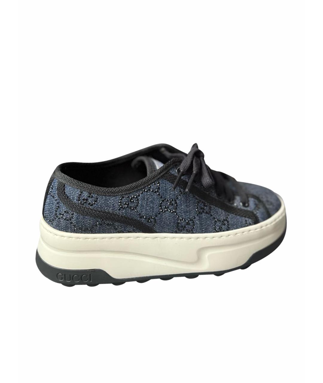 GUCCI Темно-синие кеды, фото 1