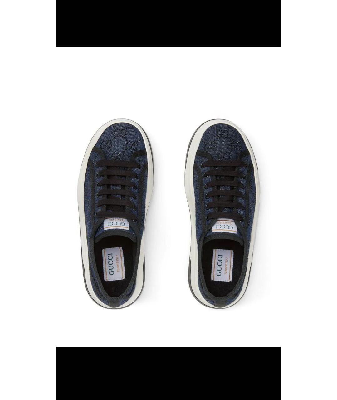 GUCCI Темно-синие кеды, фото 2