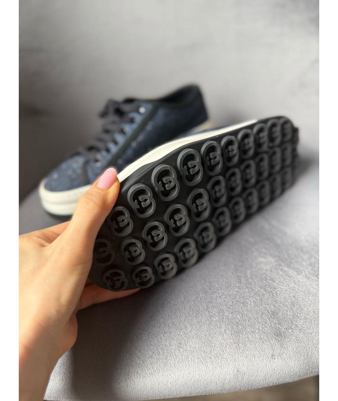 GUCCI Темно-синие кеды, фото 6